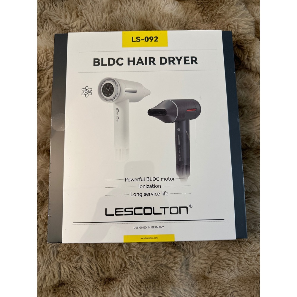 LESCOLTON LS 092 BLDC Hair Dryer Powerful Ionization 1400W Iron‎ Gray